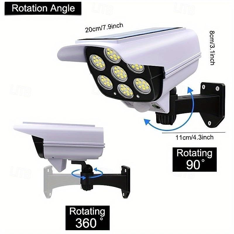 1 Pc Led Outdoor Lights Motion Sensor Solar Spotlight 77 Beads With Remote Control Porch Garage Courtyard Garden Lane Lighting Installation Convenient3