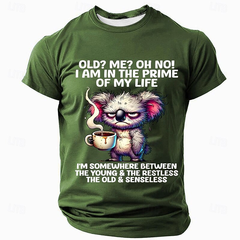 Men's Animal Funny T Shirt Short Sleeve T shirt 3D Print Crew Neck Round Neck Shirt Fashion Exaggerated Daily Party Street Casual Black Red Blue Summer Spring All Seasons Clothing Apparel S M L XL4