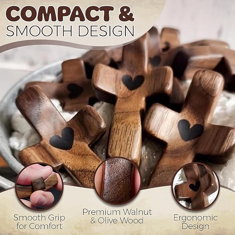 1pcs/3Pcs/5pcs Prayer Cross for HandPocket Cross Christian Gifts for Women and Fidget Toys for Children and Adults3