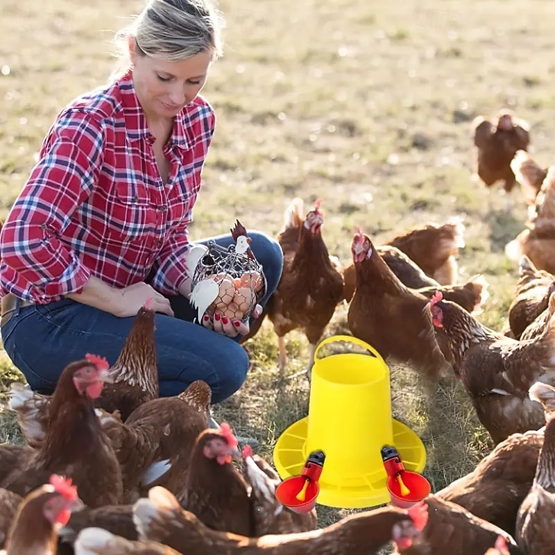 10Pcs Chicken Drinking Bowl Automatic Filling Water Dispenser Poultry Drinking Bowl Chicken Water Feeder Duck Turkey Rabbit Goose Water Dispenser2