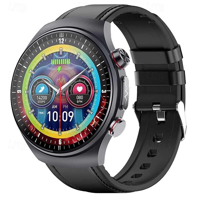 iMosi ET488 Smart Watch 1.43 inch Smartwatch Fitness Running Watch Bluetooth ECG+PPG Temperature Monitoring Pedometer Compatible with Android iOS Women Men Hands-Free Calls Waterproof Media Control4