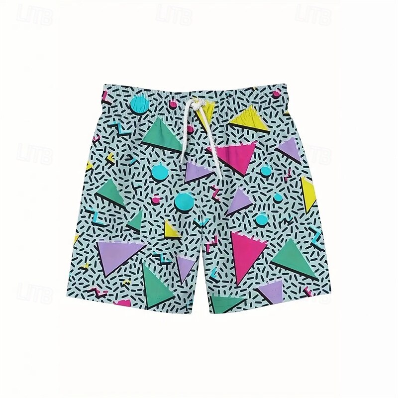 Men's Swim Trunks Swim Shorts Board Shorts Bottoms Drawstring with Pockets Swimming Surfing Beach Water Sports Printed Summer Spring2