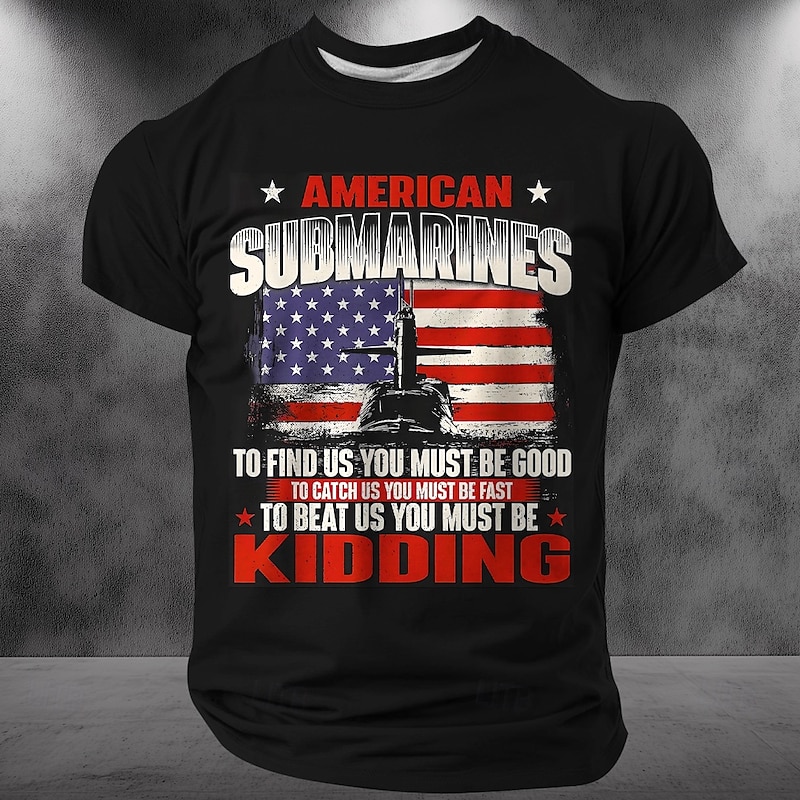 U.S.A.I.D Patriotic T Shirts For Men T Shirt Short Sleeve T shirt 3D Print Crew Neck Shirt Daily Military Street Daily Black Blue Green Summer Spring Clothing Apparel S M L XL XXL XXXL