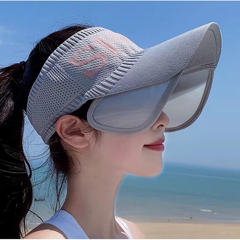 Summer Womens Sun Visor Hat, Breathable Fly-Knit Stretchable Wide Brim Sun Hat, UV Protection for Travel & Outdoor4