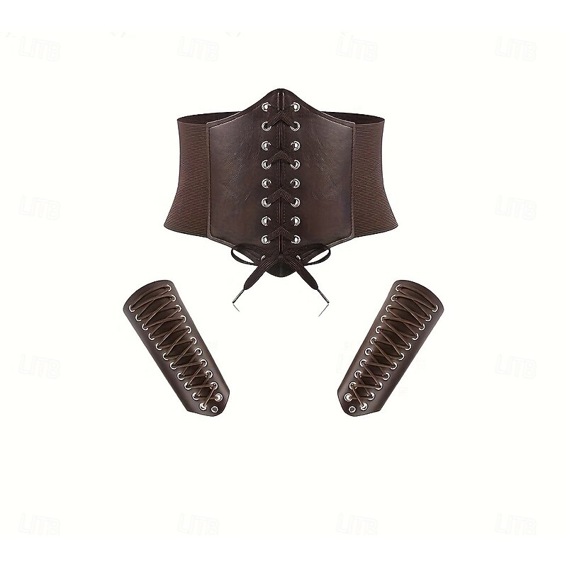 Retro Vintage Medieval Renaissance Waist Belt Wristband Fancy Dress Men's Women's Unisex Viking Fantasy Halloween Carnival Masquerade Performance Stage LARP Adults' More Accessories Waist Belt