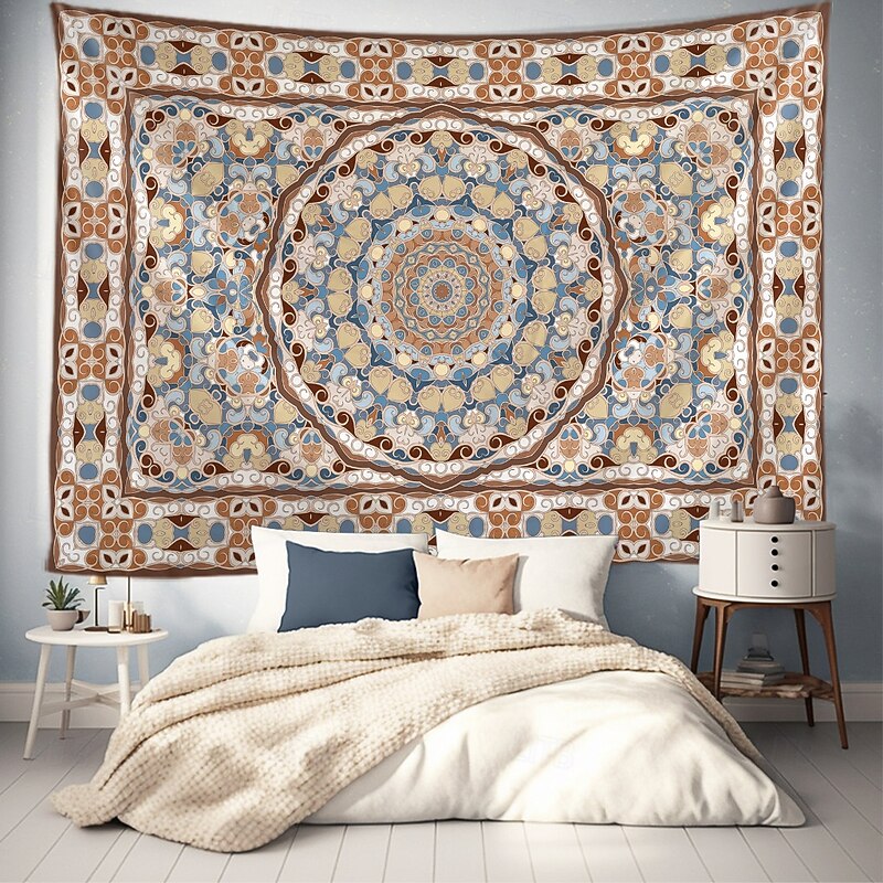 Mandala Bohemian Paisely Hanging Tapestry Wall Art Large Tapestry Mural Decor Photograph Backdrop Blanket Curtain Home Bedroom Living Room Decoration