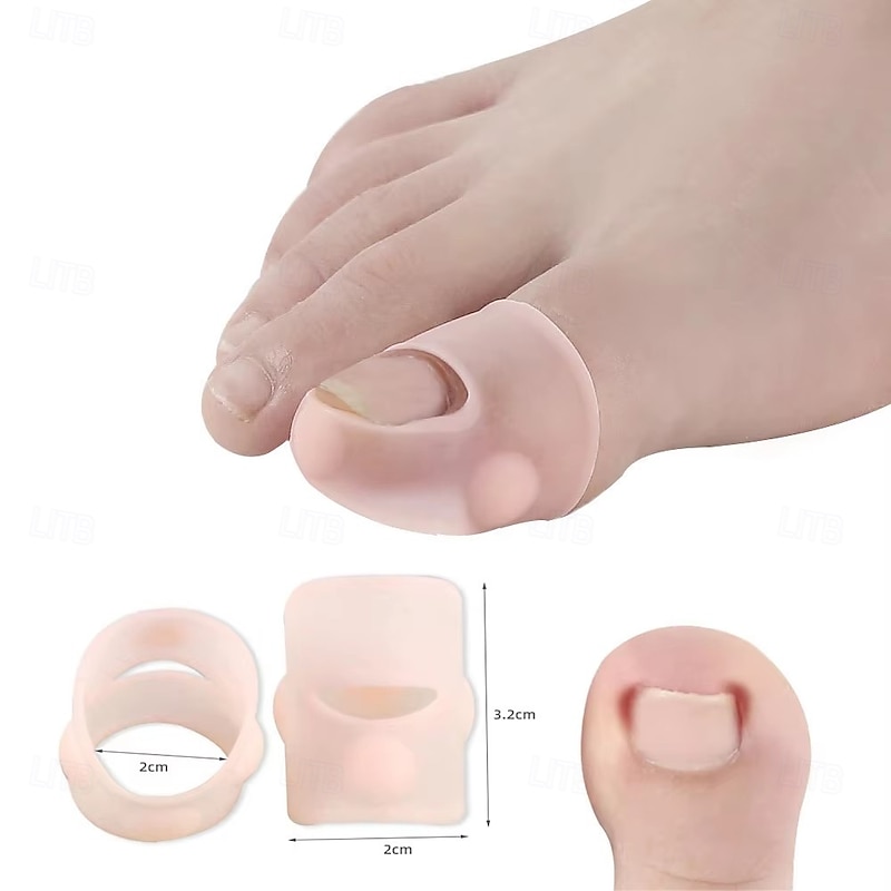 2PCS Silicone Ingrown Toenail Corrector – Invisible Toe Nail Straightening Brace, Pedicure Foot Care Tool for Paronychia Treatment & Nail Healing Protection3