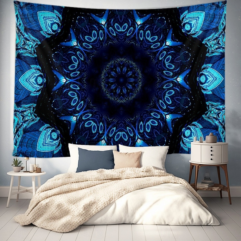 Mandala Hanging Tapestry Wall Art Large Tapestry Mural Decor Photograph Backdrop Blanket Curtain Home Bedroom Living Room Decoration - Main Image