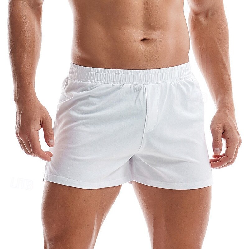 Men's Athletic Shorts Sweat Shorts Shorts Summer Shorts Pocket Elastic Waist Plain Comfort Breathable Short Outdoor Sports Classic Casual Black White2