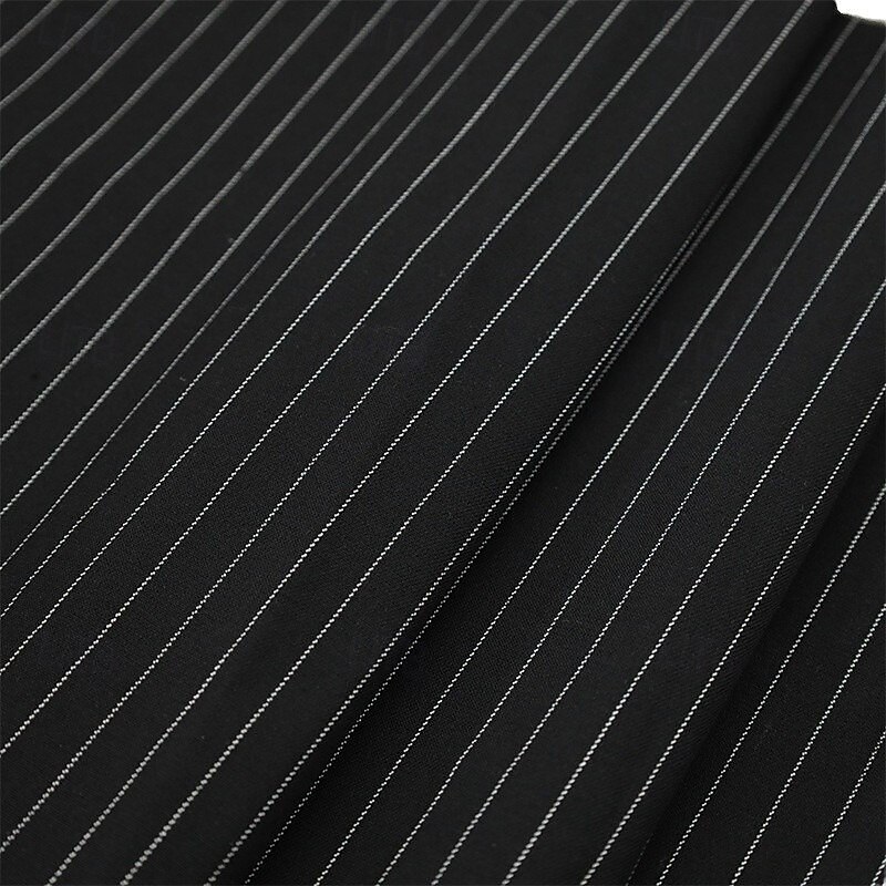 Men's Wedding Party Suits Peaked Lapel Black Blue Fashion Formal Striped Standard Fit 3 Piece Single Breasted Two-buttons3