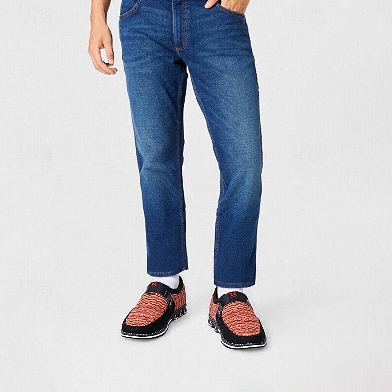 Men's Casual Slip-On Shoes, Vibrant Wavy Pattern, Lightweight Comfort, Urban Fashion Footwear2