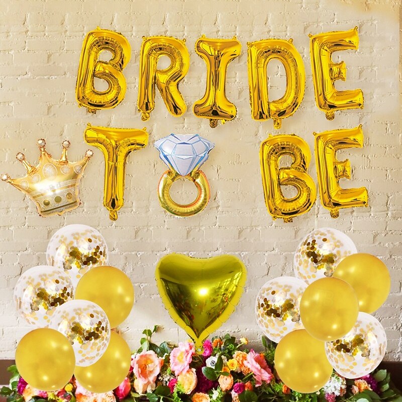 Bachelorette Party Celebration Balloon Decorations Bride and Bridesmaid, Bride to Be, Rose Gold. Silver Balloons3