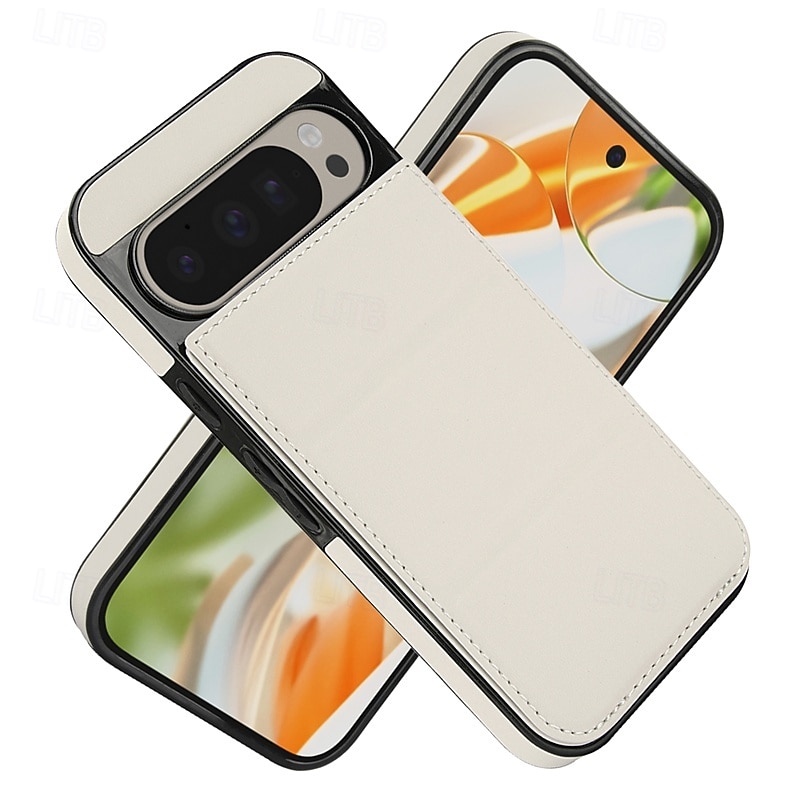 Phone Case For Google Pixel 9 Pro Pixel 9 Pro XL Pixel 8 Pro Pixel 8 Pixel 9 Back Cover with Stand Holder Magnetic Card Slot Retro TPU PU Leather2