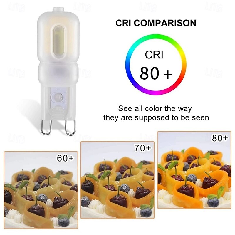 G9 LED Light Bulbs 3W 5W Equivalent to 30W 50W Halogen lamp 220V Dimmable Bulb for Indoor Chandeliers Ceiling Lights 10pcs3