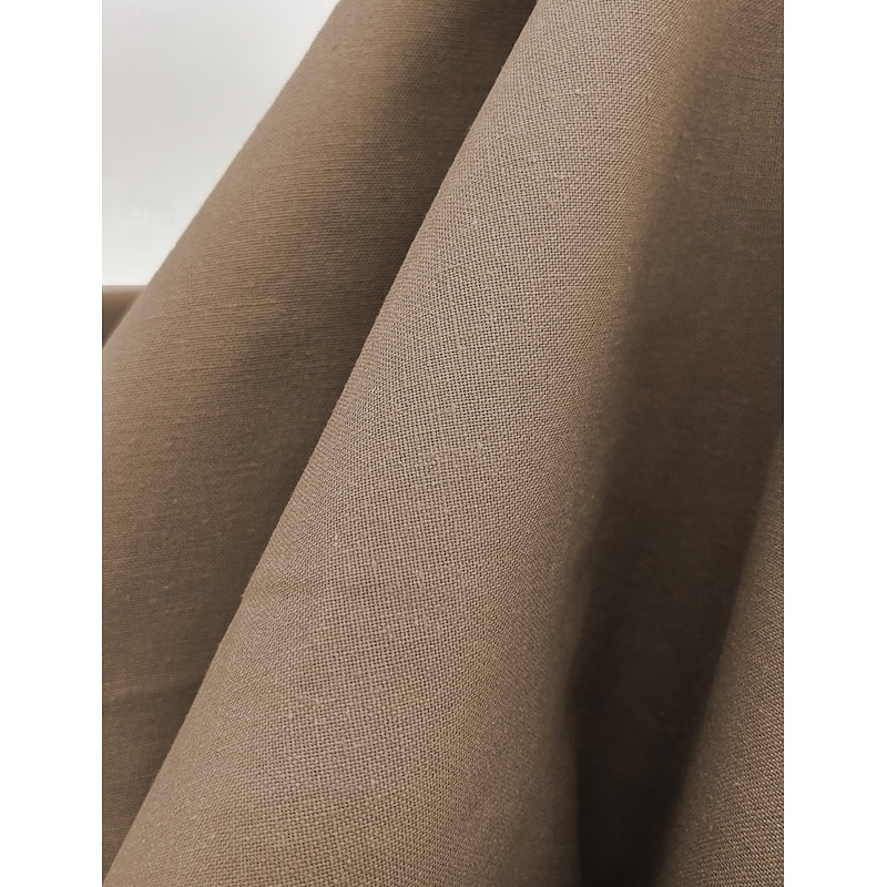 Men's Wedding Casual Linen Suits Notch Lapel Coffee Fashion Party Solid Colored Standard Fit 2 Piece Single Breasted One-button3