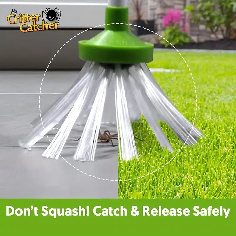 1 Piece Foldable Bug Trap - green and White Easy to Grip Handle - to Catch Cockroaches Bees Spiders - essential Pest Control Tool for Homes and Apartments3