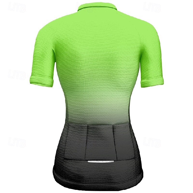 Women's Cycling Jersey Gradient Short Sleeve Bike Tee Tshirt Jersey with 3 Rear Pockets Mountain Bike MTB Quick Dry Anatomic Design Wicking Breathable Sports Yellow Red Blue Clothing Apparel2