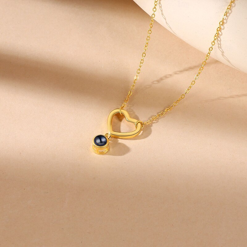 Personalized Heart Necklace Custom Best Gift for Mom - Custom Photo Projection Pendant, Meaningful Gift for Mother, Grandmother, Wife, Girlfriend, Perfect for Women's Day4