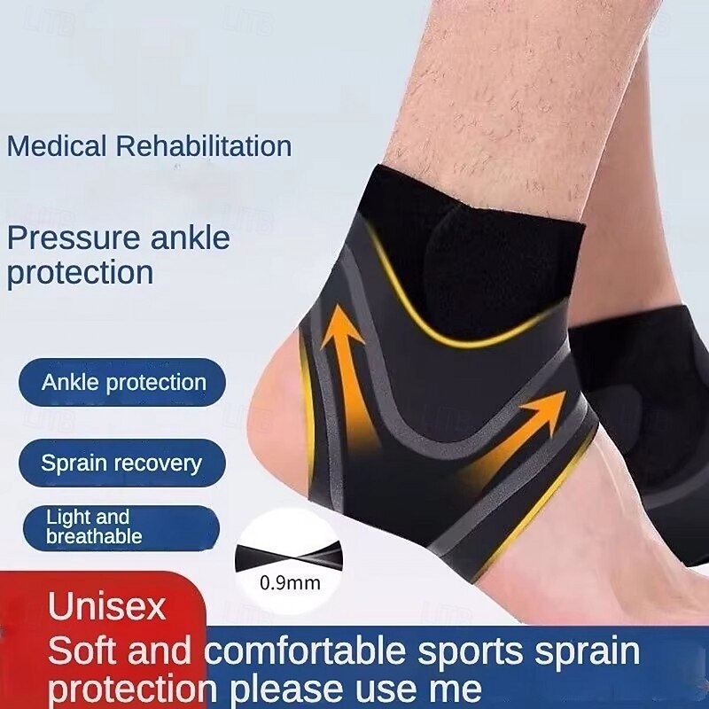Adjustable Ankle Support Brace – Non-Elastic Compression Wrap for Injury Prevention, Sprain Protection & Stability, Sports & Fitness Protective Gear for Outdoor Activities