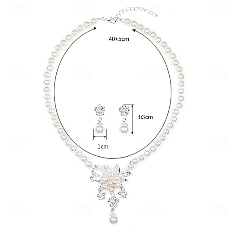 Earrings Set 1 set Alloy Earrings Necklace Women's Luxury Jewelry Set For Festival4