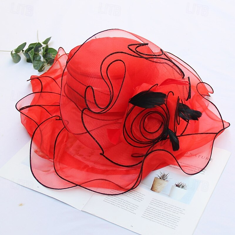 Headpiece Organza Wedding Evening Party Elegant Wedding With Tulle Headpiece Headwear3