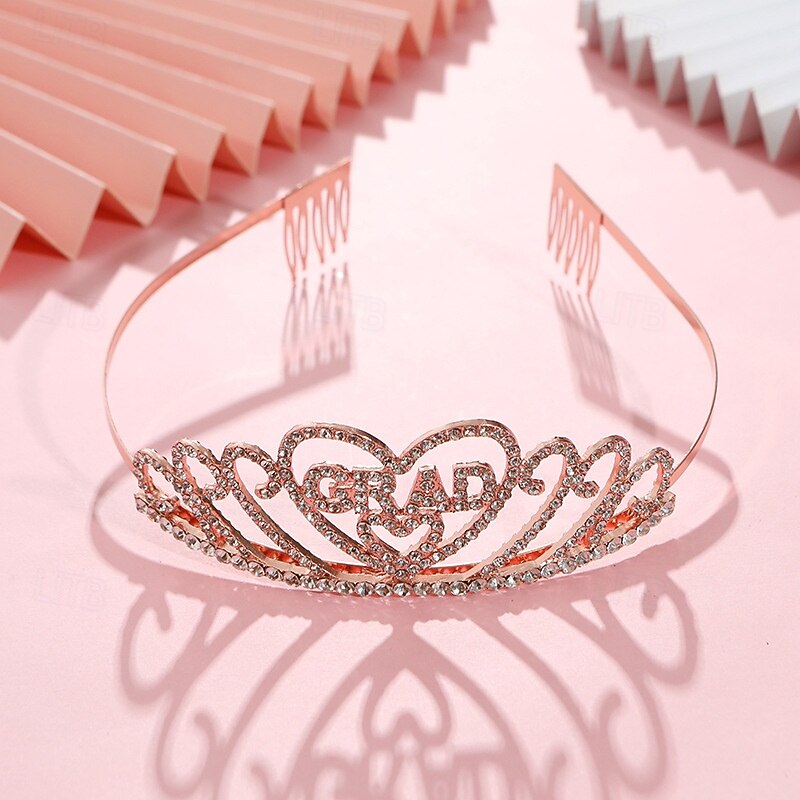 Graduation Crown Headband, Gradiation Party Tiara Headpiece for Celebrations and Special Occasions2