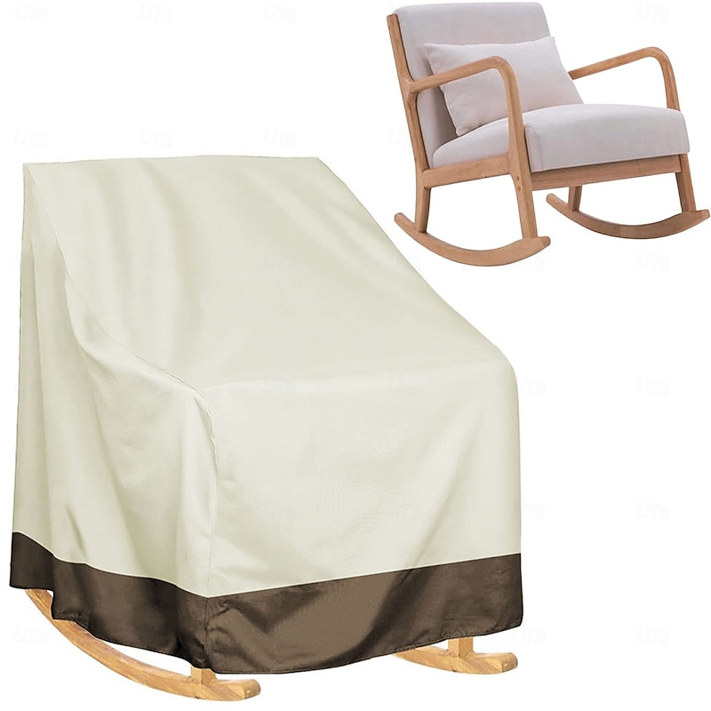 Outdoor Garden Furniture Patio Rocking Chair Covers, Waterproof Patio Egg Rocking Chair Covers, Swivel Chair Cover, Fits as Lawn Lounge Deep Seat Cover, Patio Dining Chair Cover2