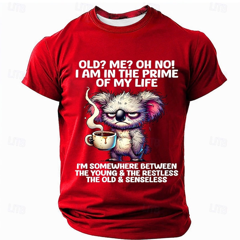 Men's Animal Funny T Shirt Short Sleeve T shirt 3D Print Crew Neck Round Neck Shirt Fashion Exaggerated Daily Party Street Casual Black Red Blue Summer Spring All Seasons Clothing Apparel S M L XL2