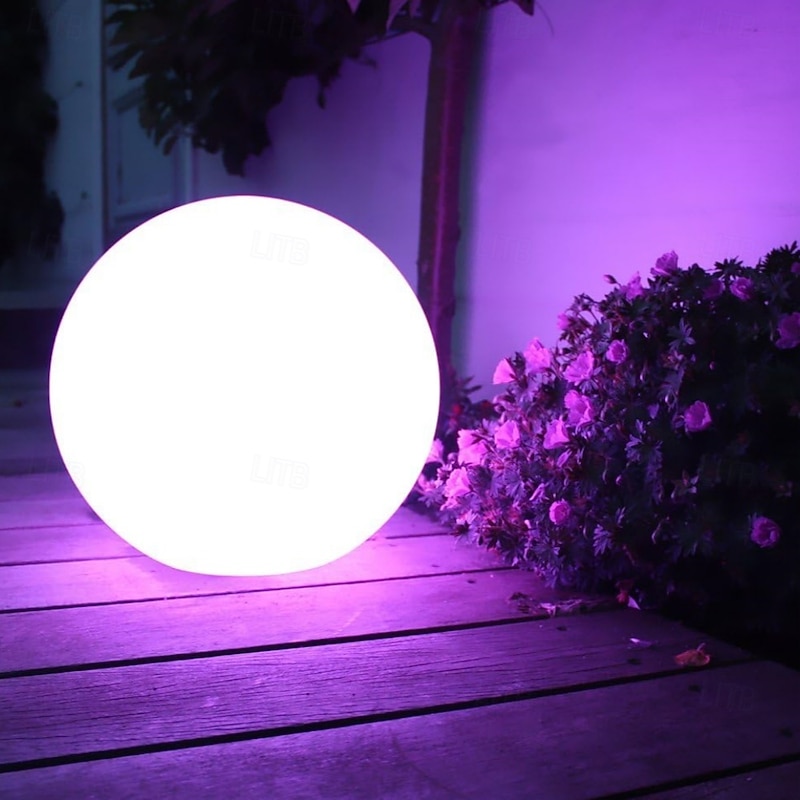 20/40 cm LED Ball Light with Remote Waterproof LED Globe Light Glowing Mood Lamp Dimmable 16 RGB Colors Night Light for Home Garden Patio Pool Party Decor2