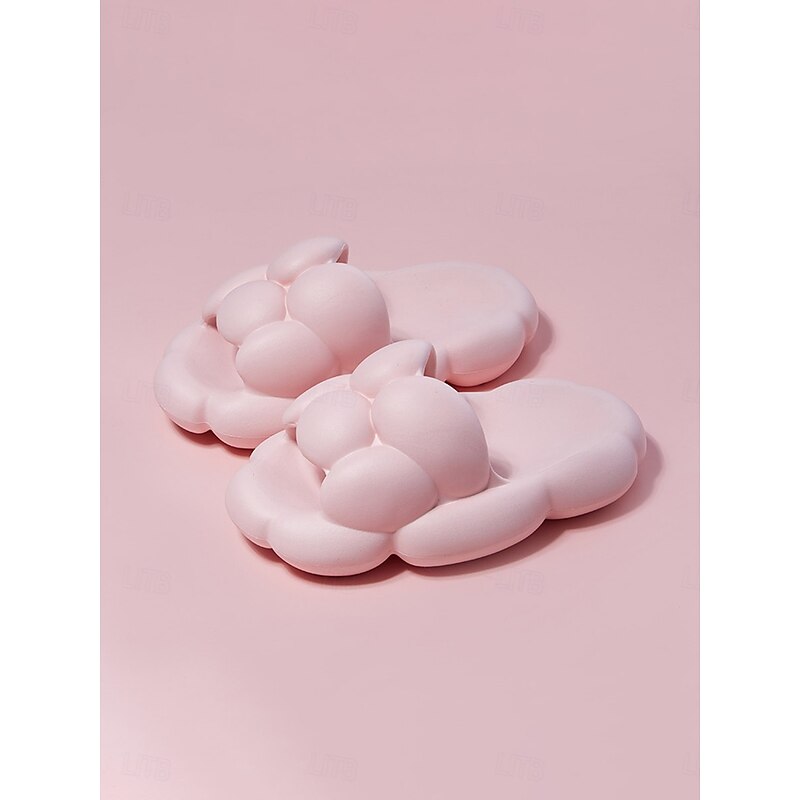 Women's Cloud Slides – Ultra-Soft Puffy Foam Slippers for Poolside, Beach, and Indoor Comfort