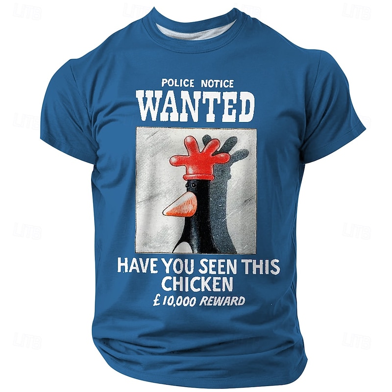 Men's Animal Funny T Shirt Short Sleeve T shirt 3D Print Crew Neck Shirt Exaggerated Designer Party Holiday Black White Red Summer Spring Clothing Apparel S M L XL XXL XXXL2