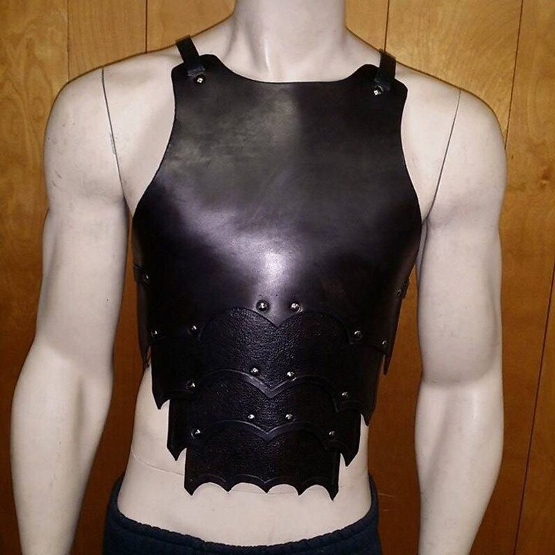 Retro Vintage Medieval Renaissance Armor Shoulder Armor Chest Guard Warrior Gladiator Viking Fancy Dress Men's Women's Viking Halloween Masquerade Performance Party LARP Adults' Shoulder Armor4