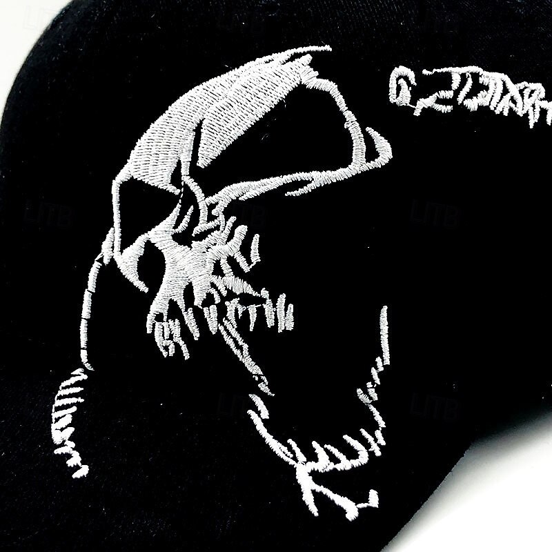 Men's Baseball Cap Sun Hat Trucker Hat Black Dark Navy Cotton Embroidered Fashion Casual Daily Cool Skulls Skulls Adjustable Sunscreen Breathable4