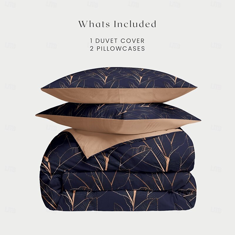 Floral Plant Duvet Cover Full Size Bedding Set Bed Sets Quilt Cover Soft Lightweight Comforter Cover with 2 Pillowcases for Summer Spring2