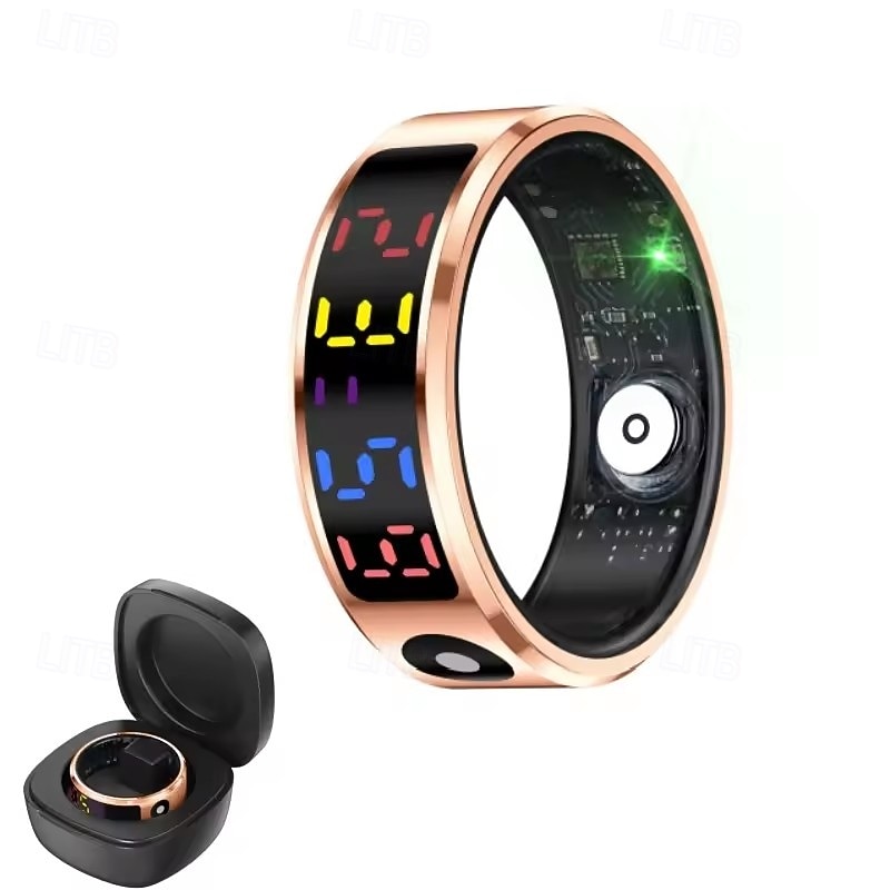 R12 Smart Ring Men Women LED Display Screen Gift Ring Heart Rate Blood Oxygen Monitor Multi Sport Modes4