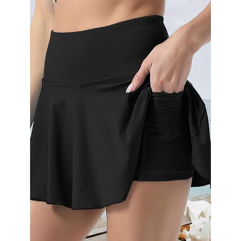 Women's Skort Short Skirt Sweatpants Skort Fashion Streetwear Casual Short High Waist Plain Elastic Waistband Comfy Soft Comfortable High Elasticity Outdoor Street Sports Black White Pink Summer2
