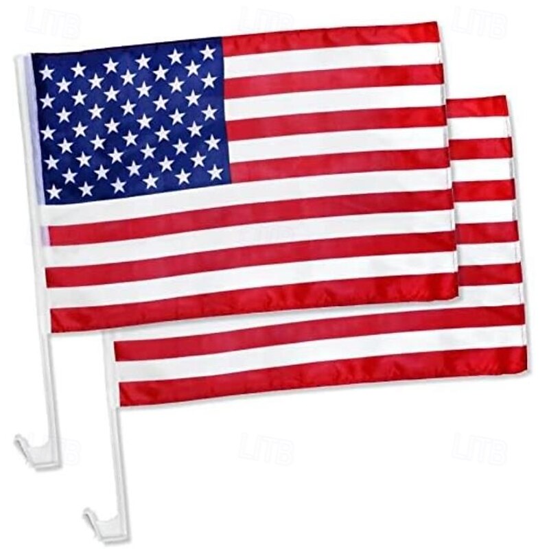 US American Car Flag with Window Clip