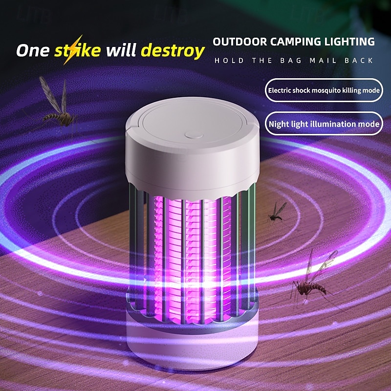 Electric Mosquito Killer Lamp with Purple Light, Indoor Bug Zapper with Night Light Mode, Fly Insect Trap for Home4