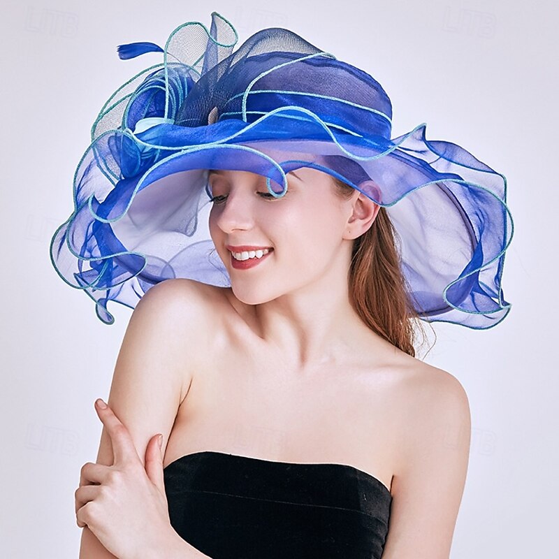 Headpiece Organza Wedding Evening Party Elegant Wedding With Tulle Headpiece Headwear2