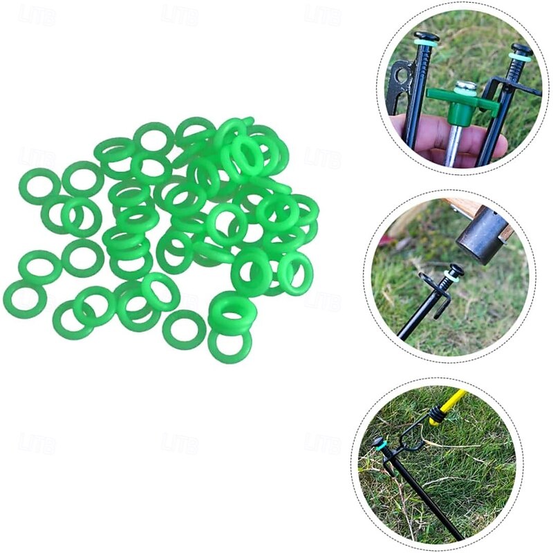 50Pcs/Pack Camping Nail Night Vision Luminous Ring Round Multi-functional Tents Accessories4