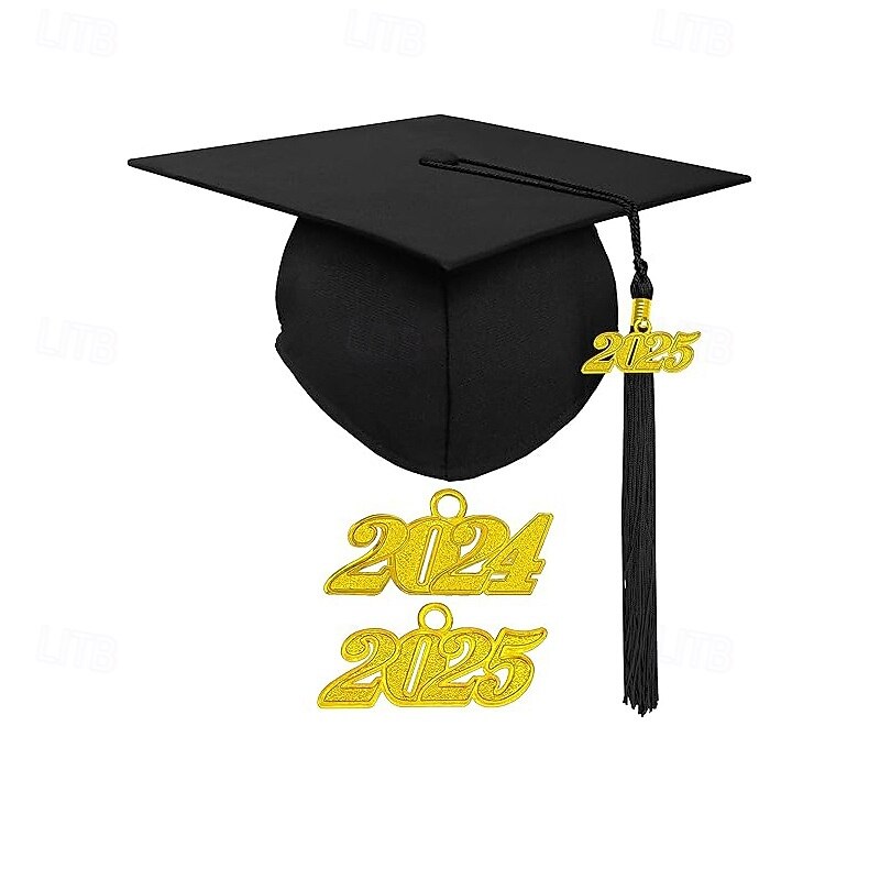 2025 Matte Graduation Cap with 2025 Tassel for Adults High School and Bachelor Master2