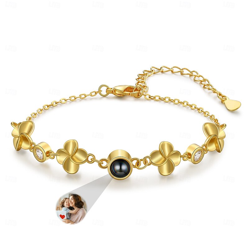 Personalized Photo Projection Bracelet for Women Custom Best Gift for Mom – Custom Jewelry Gift for Mother, Grandmother, Wife, or Girlfriend