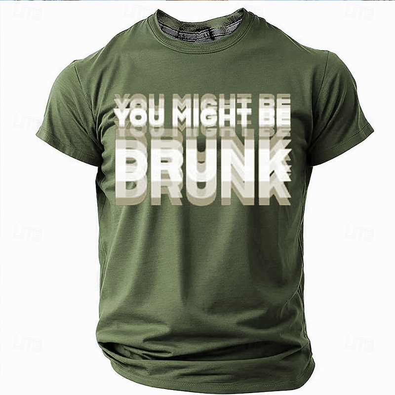 Mens Funny Graphic T-Shirt - 'You Might Be Drunk' Short Sleeve Lifestyle Tee2