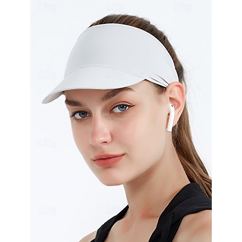 Women's Elastic Sports Hollow Top Sun Hat - Lightweight UV Protection Breathable Sweat-Wicking Hat for Stylish Outdoor Running, Golf, Tennis and Beach Activities2