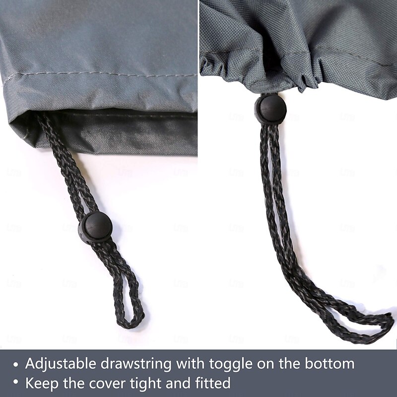 Patio Furniture Covers,210D Oxford Fabric,Patio Furniture Set Covers for 3 Piece Outdoor Bistro,Patio Sofa Covers Set for 2 Chairs and Coffee Table,Silver,Black4