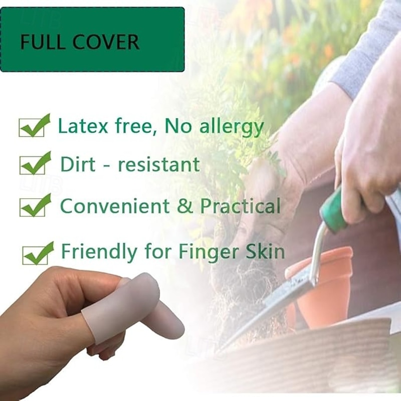 10Pcs/20Pcs Gel Finger Protectors Finger Caps Silicone Fingertips Protection - Finger Cots Great for Trigger Finger Finger Arthritis Finger Cracking and Other Finger Pain Relief4