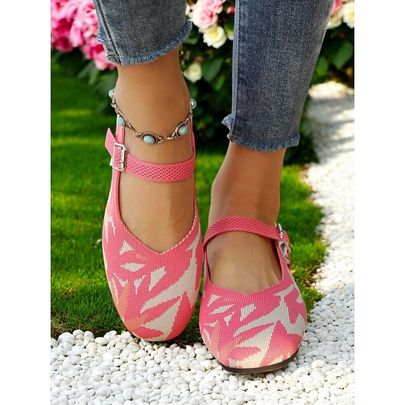 Vibrant Women's Mary Jane Flats - Colorful and Casual Summer Shoes with Adjustable Straps, Perfect for Outdoor Activities3