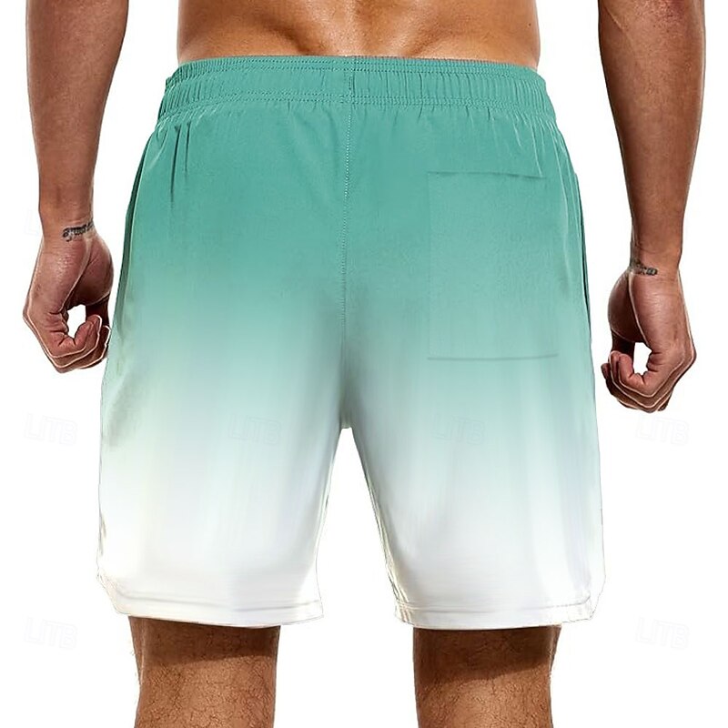 Men's Animal Crocodile Funny Lined Shorts 2 in 1 Board Shorts Swim Shorts Mid Waist Hawaiian Vacation Beach Wear Side Pockets With Compression Liner Elastic Drawstring Waist Designer Clothing Apparel3