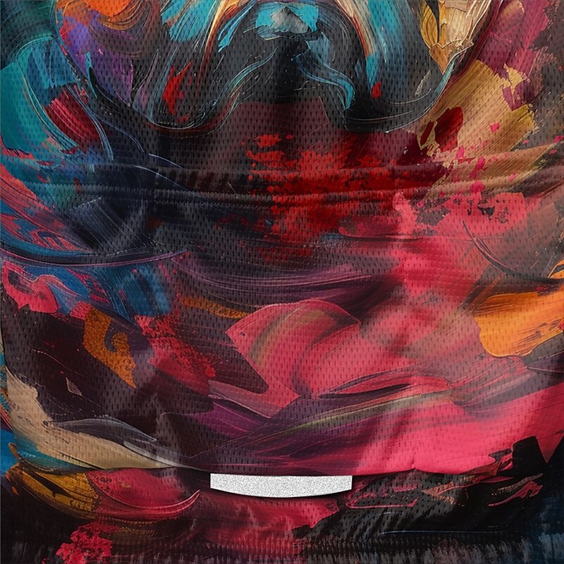 Men's Cycling Jersey Dog Letter & Number Graffiti Short Sleeve Bike Tee Tshirt Jersey with 3 Rear Pockets Mountain Bike MTB Quick Dry Anatomic Design Wicking Breathable Sports Rainbow Clothing Apparel4