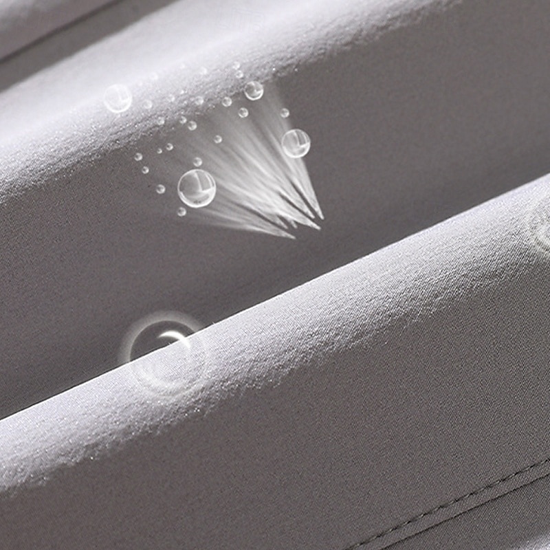 Men's Dress Pants Trousers Suit Pants Buttons Pocket Elastic Waist Plain Breathable Moisture Wicking Full Length Outdoor Business Daily Fashion Streetwear Black Light Grey Micro-elastic3